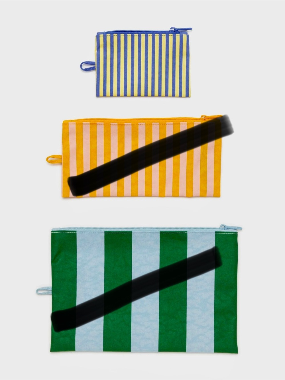 Baggu hotel stripe—small flat pouch only